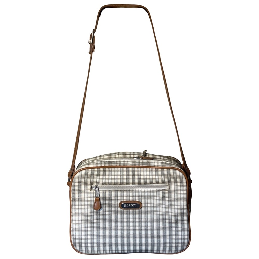 VTG Esprit Plaid Shoulder Camera Bag - 90s Retro Academia
